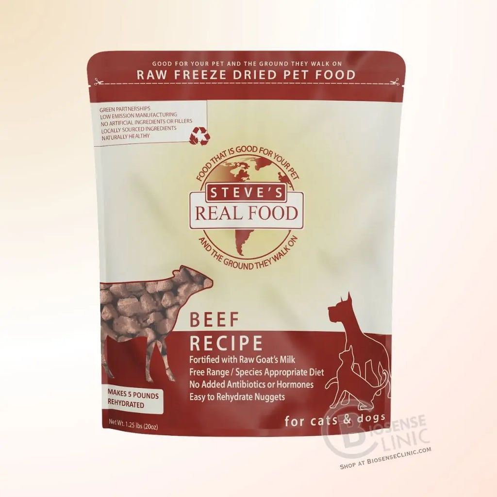 Buy Steve’s Freeze-Dried Raw Beef Dog Food at BiosenseClinic.com