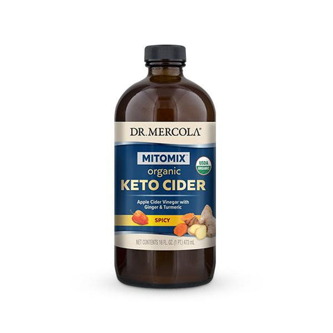 Dr Mercola MITOMIX® KETO CIDER™ - Organic Spicy Apple Cider Vinegar with Ginger, Turmeric & Habanero Pepper® - biosenseclinic.com