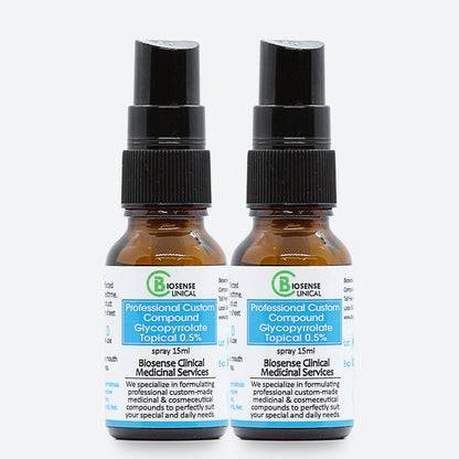 BiosenseClinical Glycopyrrolate Topical spray - 15 ml 0.5% - Biosense Clinic